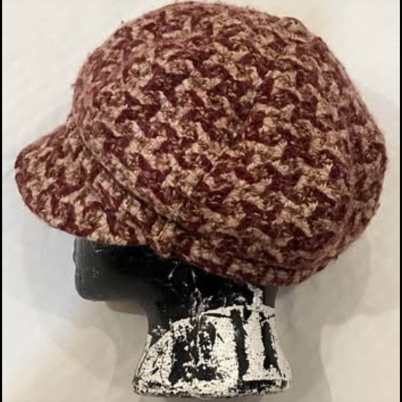 San Diego Hat Company WOOL Red and Cream Tweed Cap - Picture 4 of 12